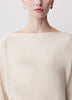 Off Shoulder Knit Sweater 100% Merino Wool