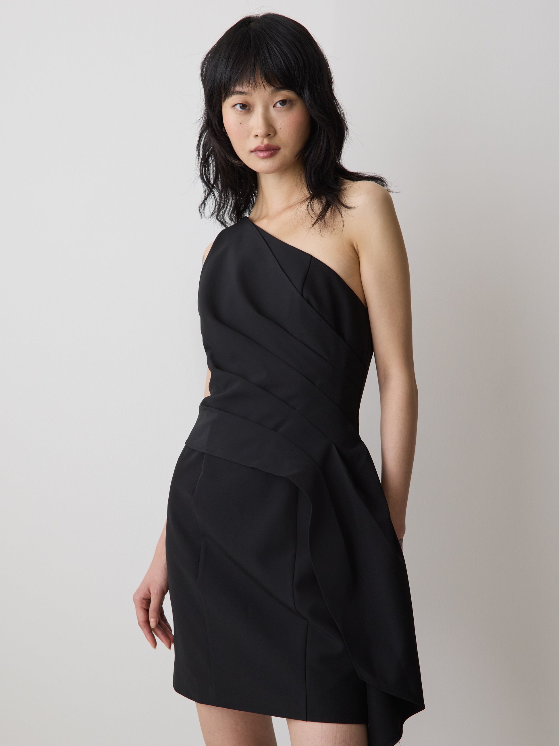 Women's One-Shoulder Draped Mini Cocktail Dress – RW&CO Women's One-Shoulder Draped Mini Cocktail Dress – RW&CO