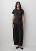 Short-Sleeve Top with Knot Detail at Waist