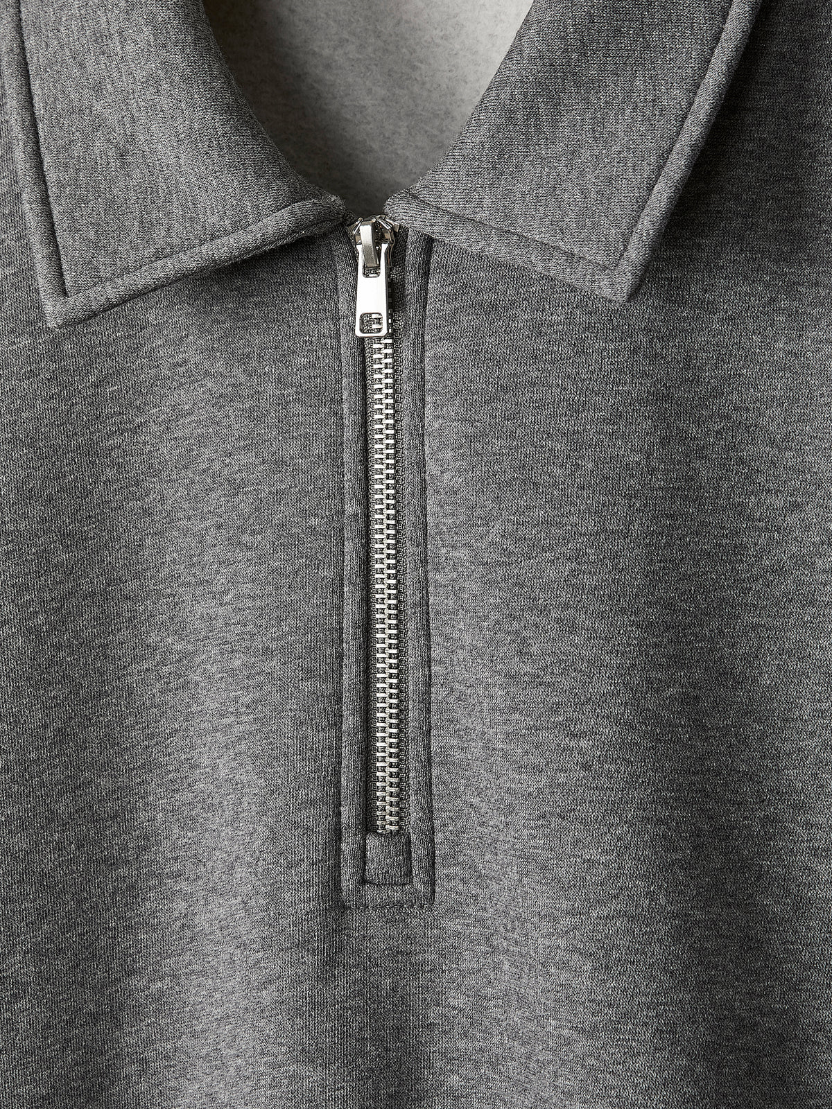 Long-Sleeve Half-Zip Polo Sweater