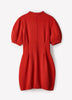 Short-Sleeve Mock-Neck Hourglass Sweater Dress