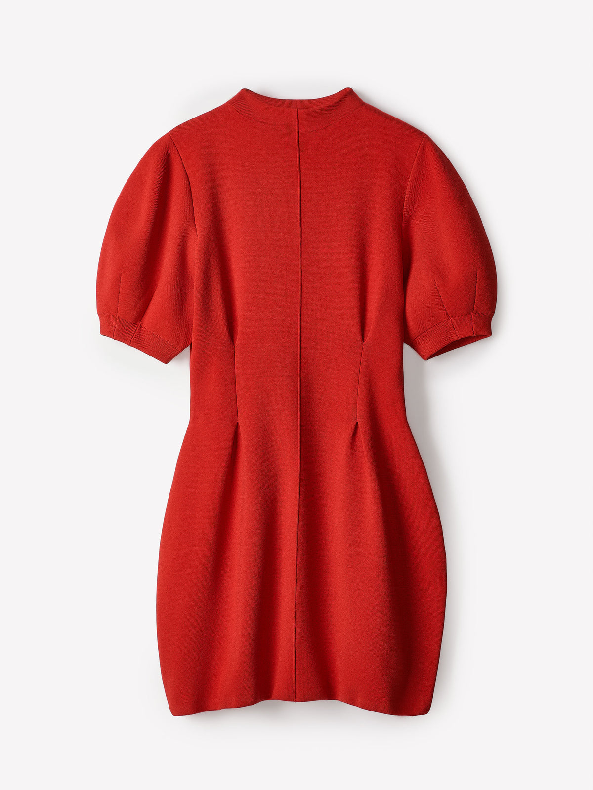Short-Sleeve Mock-Neck Hourglass Sweater Dress