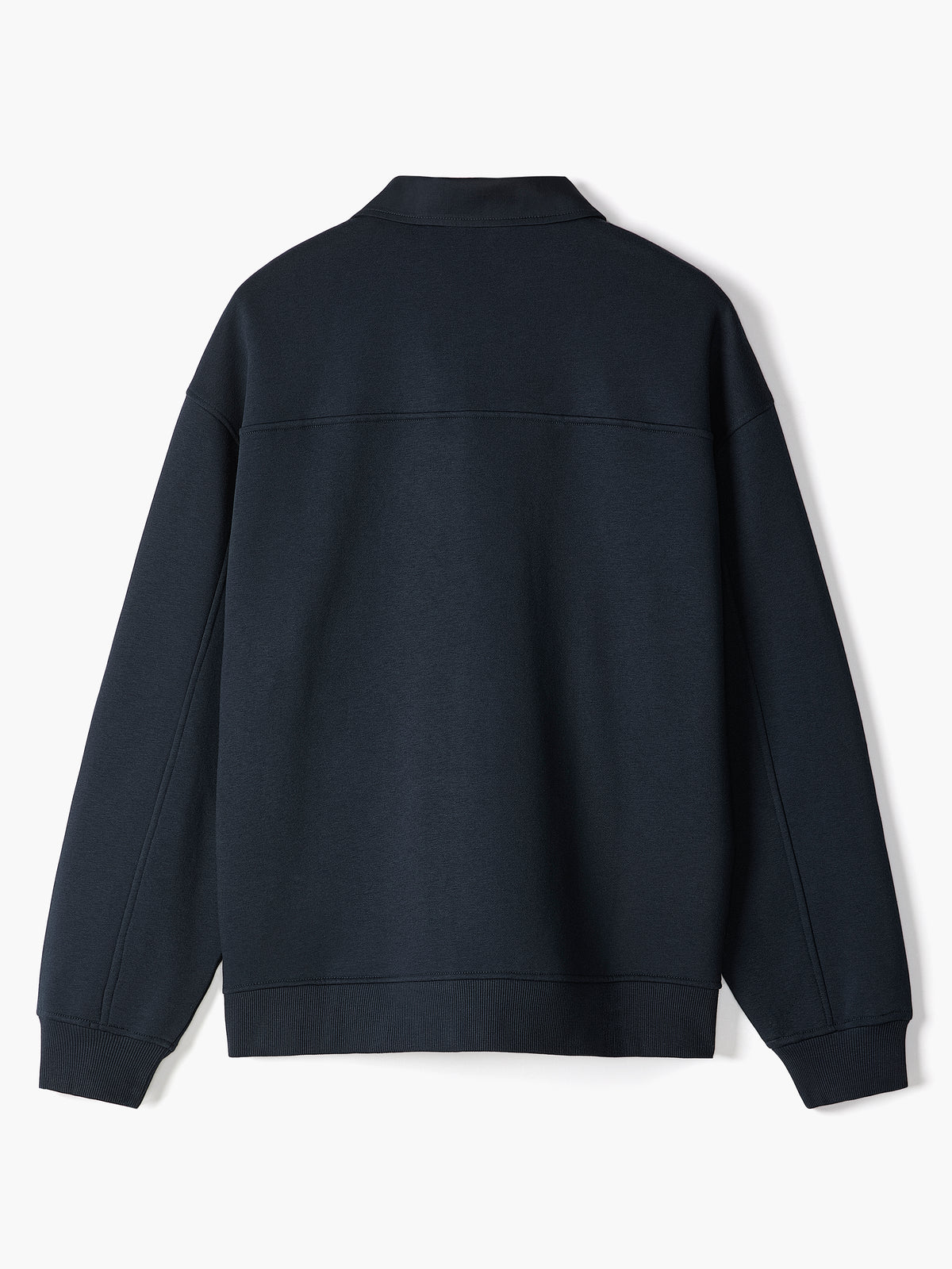 Heavy-Knit Long-Sleeve Polo Sweater