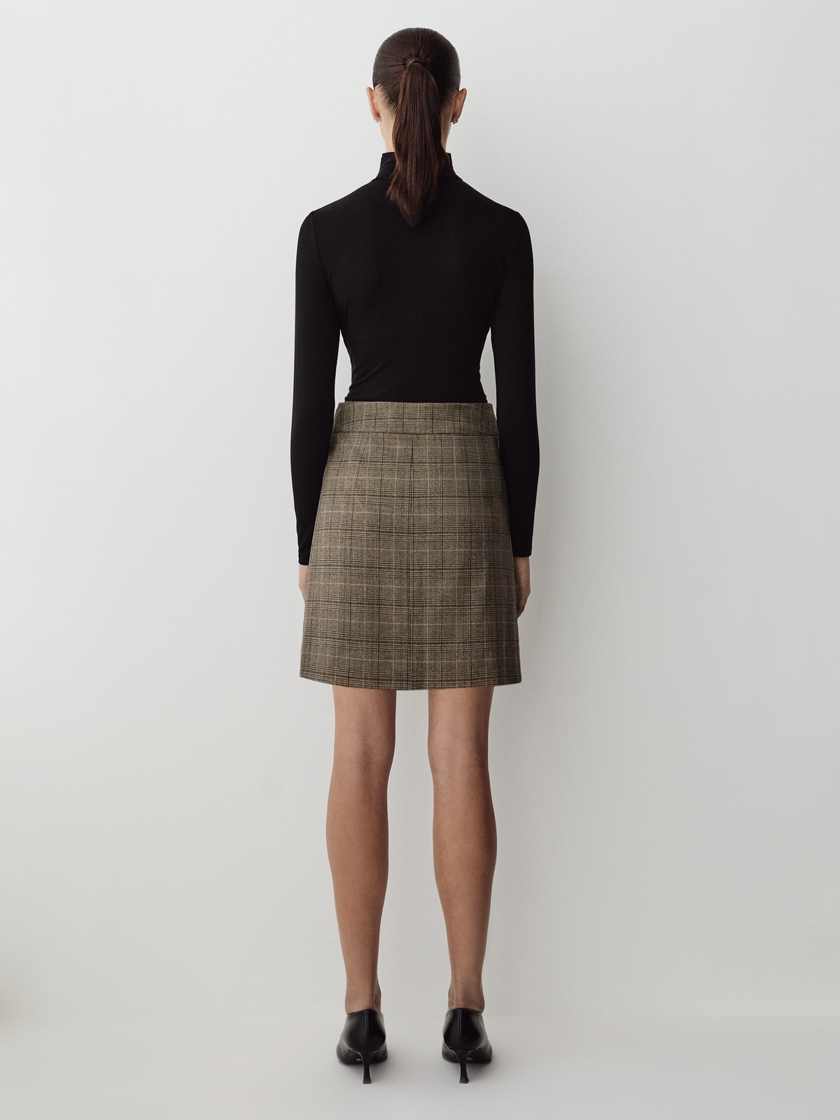 Woven Wool Blend Skirt for Women
