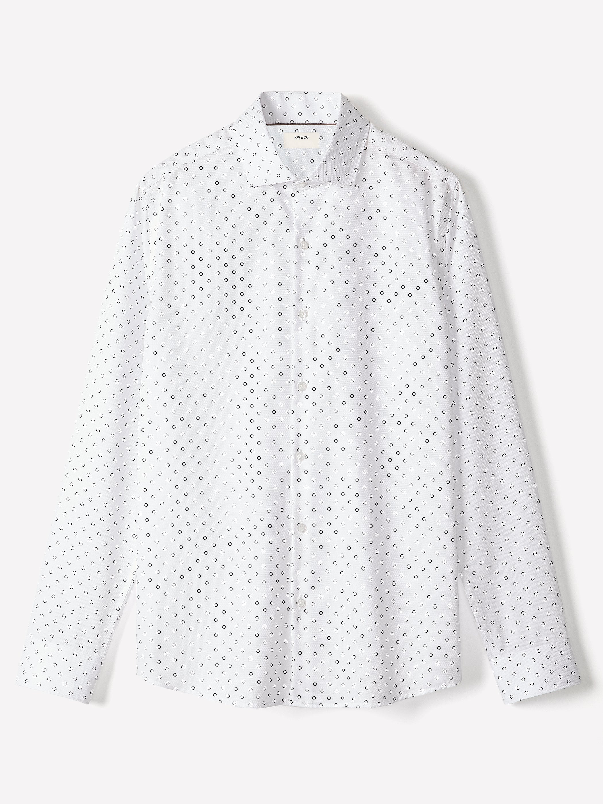 Slim Fit Cotton Woven Shirt with Stand Collar