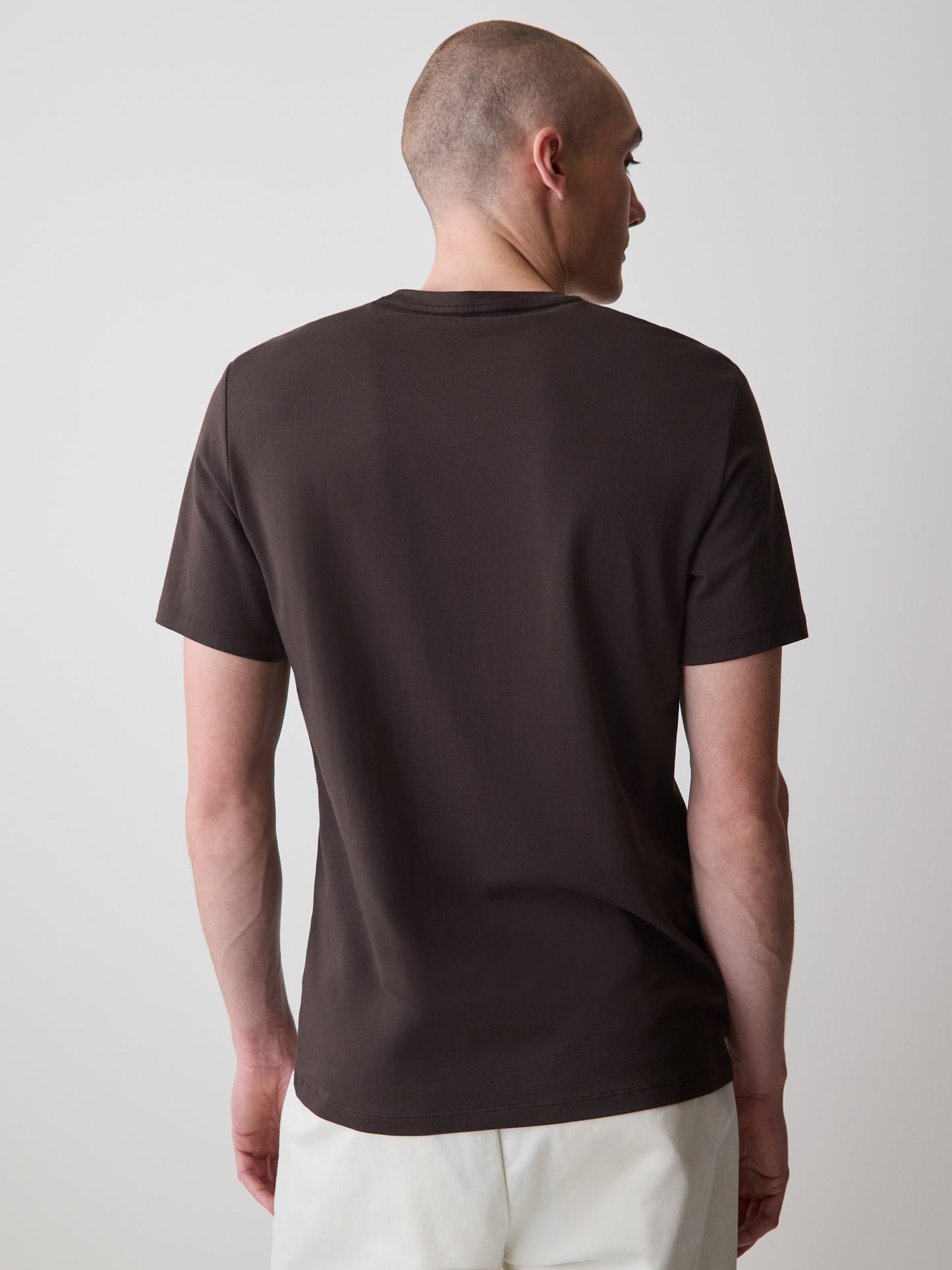 Men's V-Neck Knit T-Shirt Supima Cotton