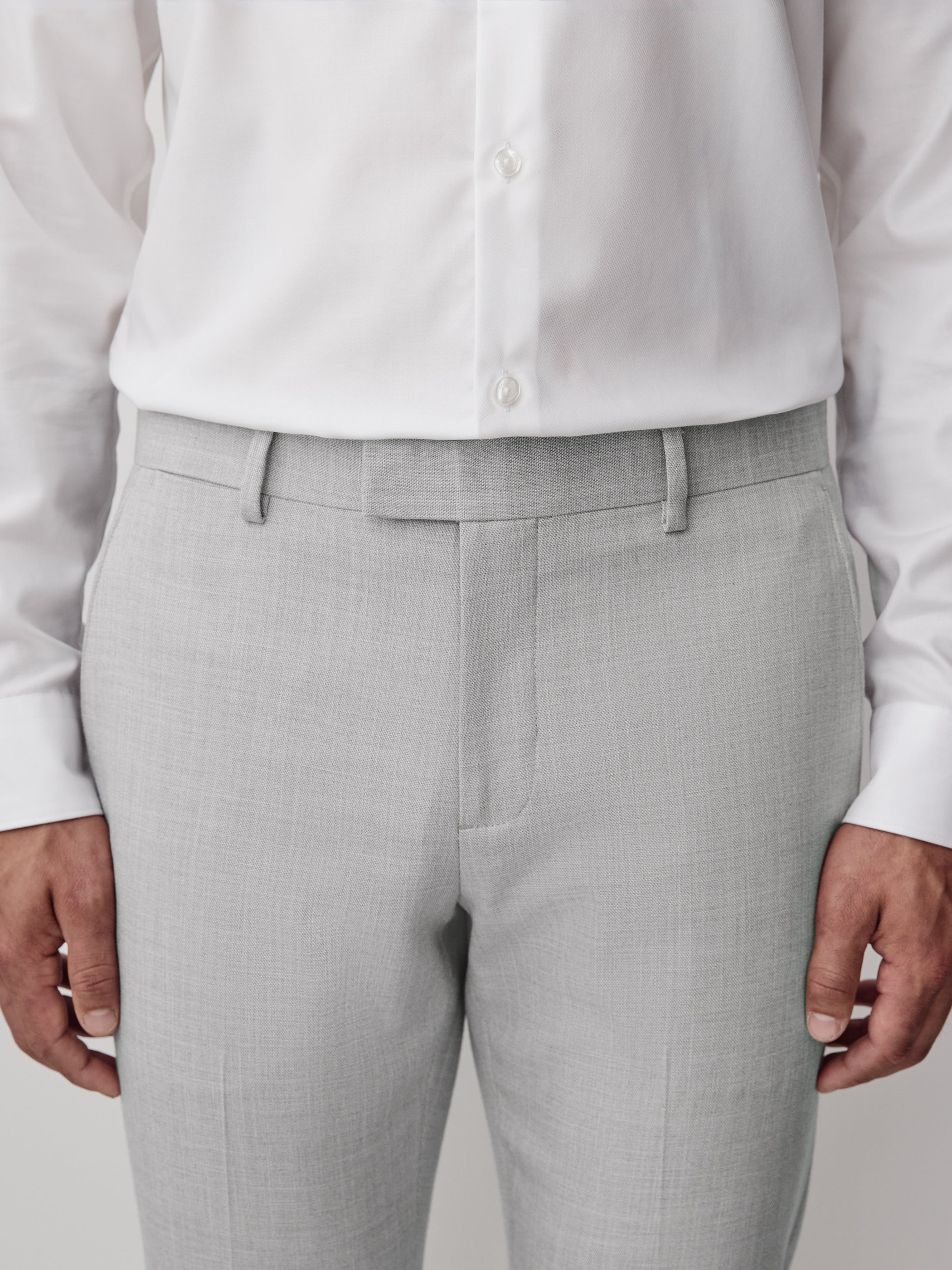 Essential Slim Fit Light Grey Suit Pant