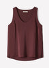 Woven Satin Cami Blouse U Neck