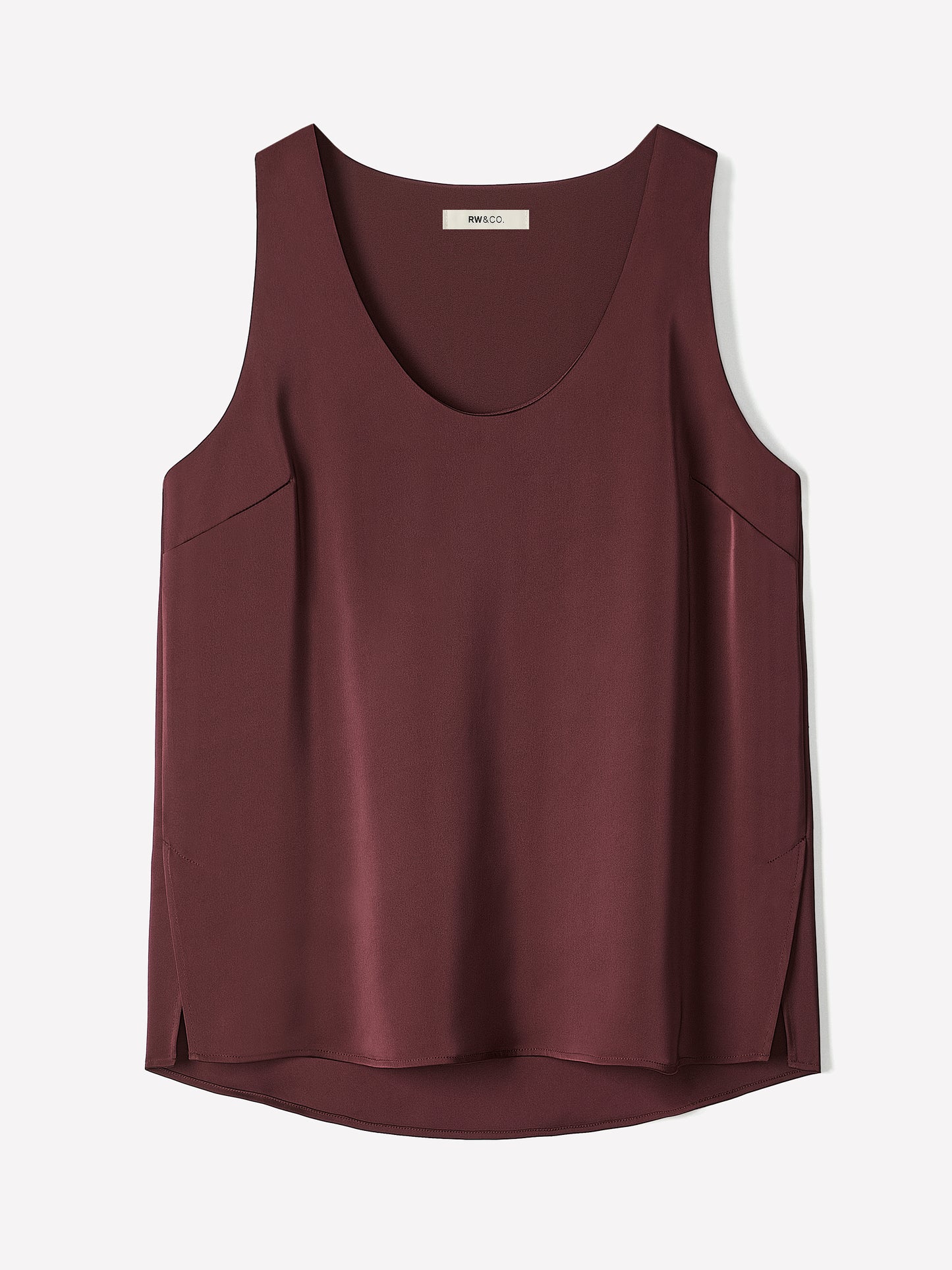 Woven Satin Cami Blouse U Neck