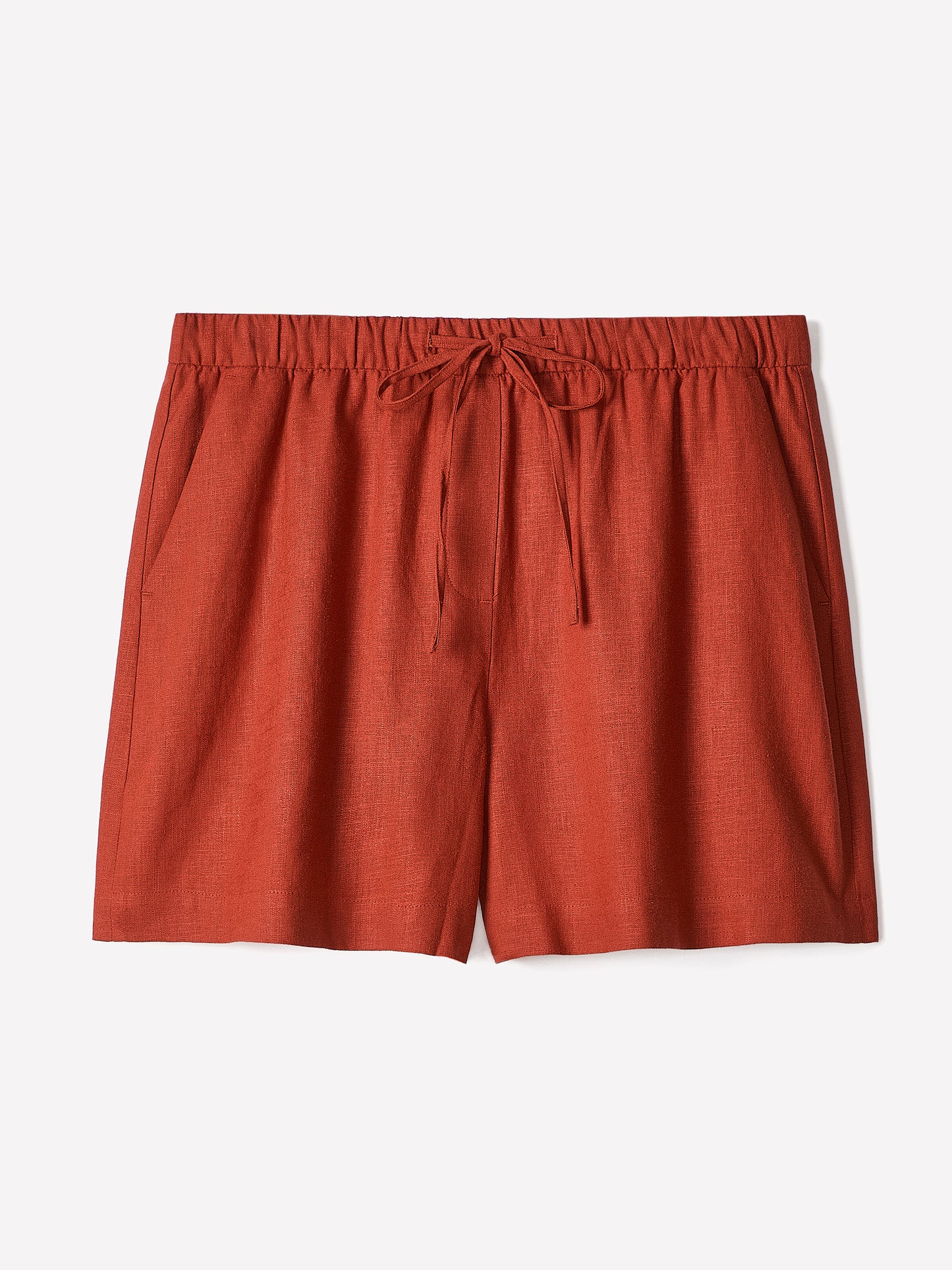 Linen-Blend Mid-Rise Pull-On Short