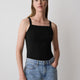 Knit Tank Top Squared Neck Organic Cotton