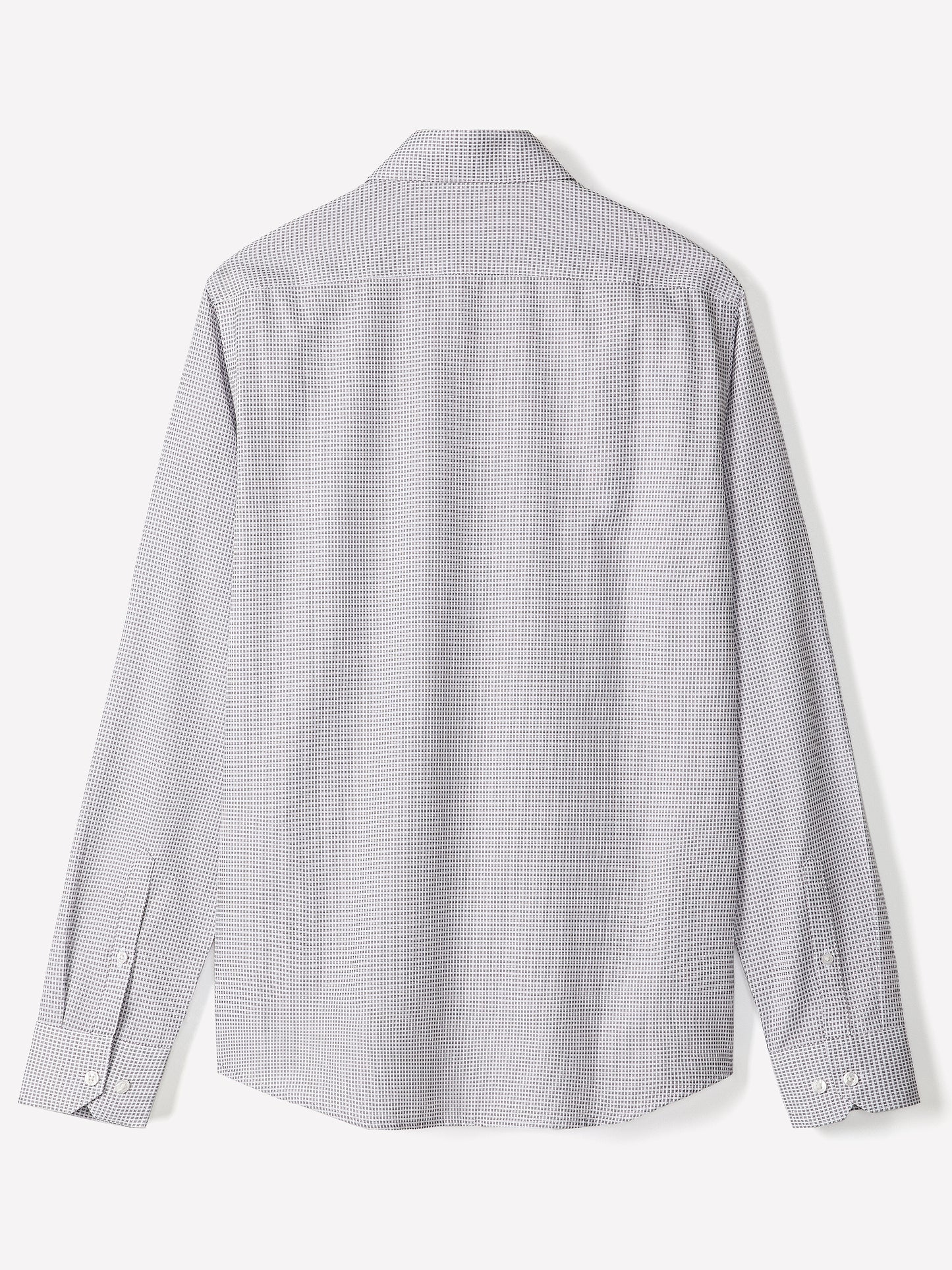 Tailored Cotton Woven Shirt with Stand Collar