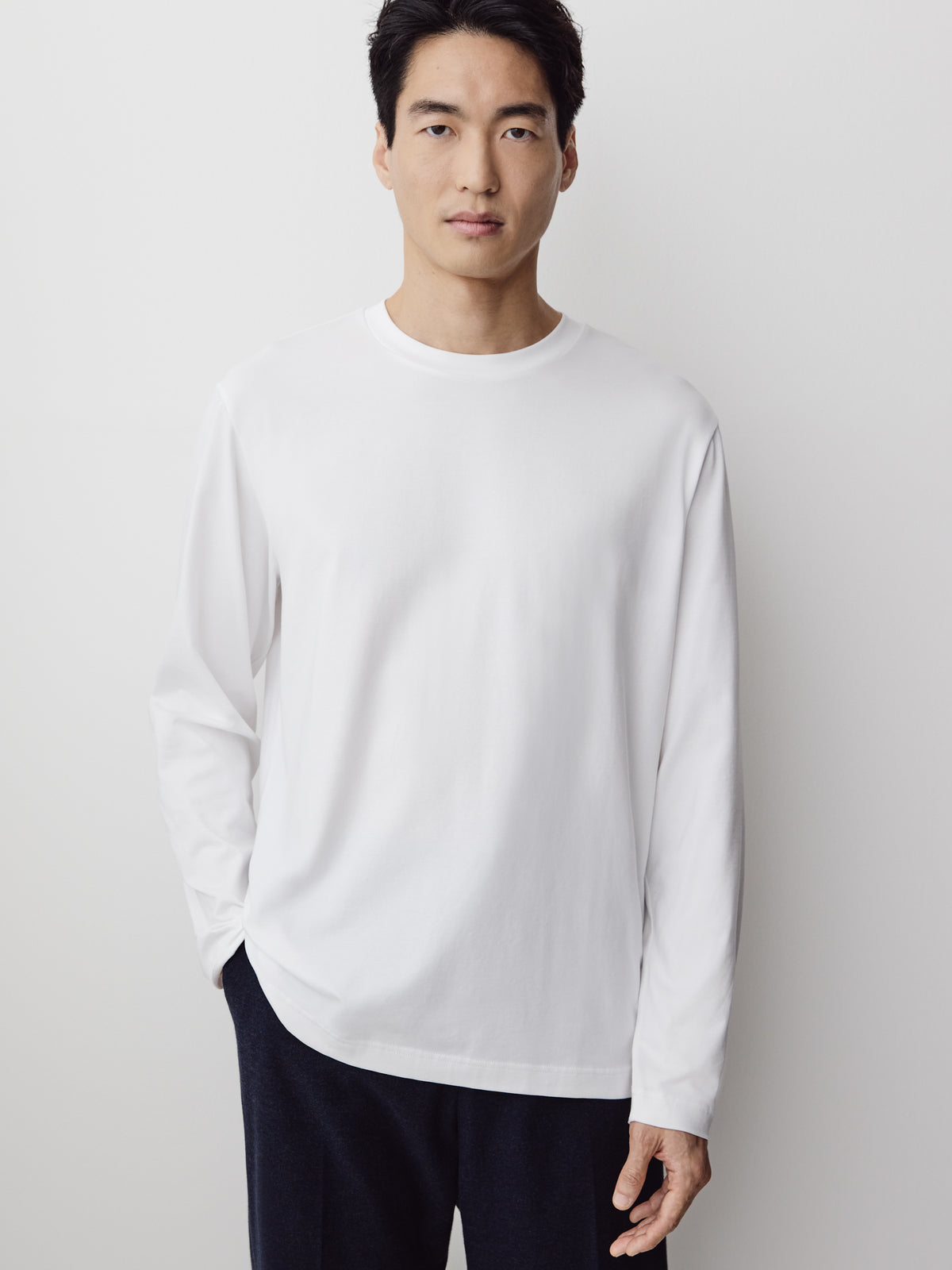 Long Sleeve Supima Cotton Crew Neck Shirt