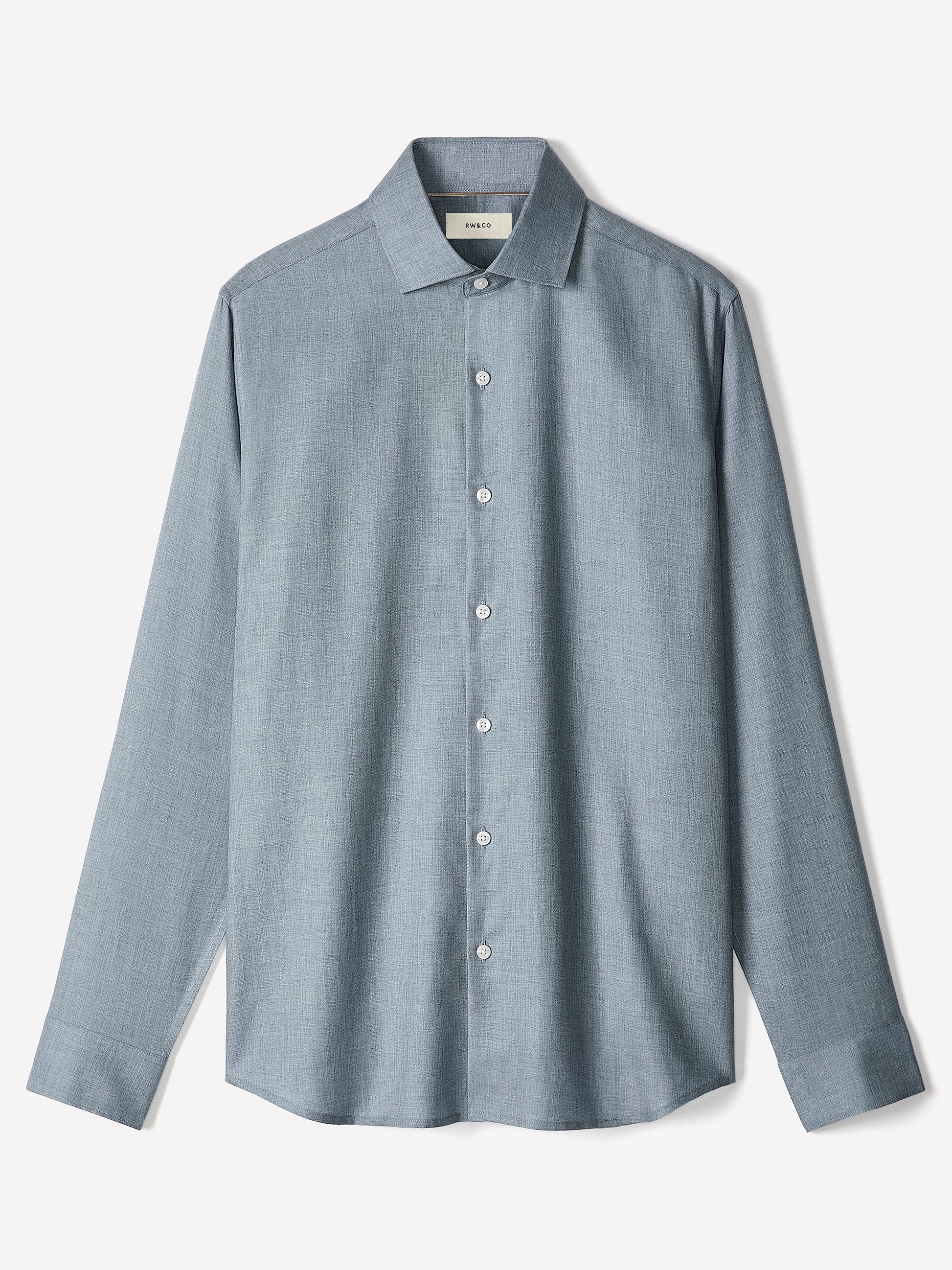 Tailored Lyocell Shirt with Stand-Up Collar