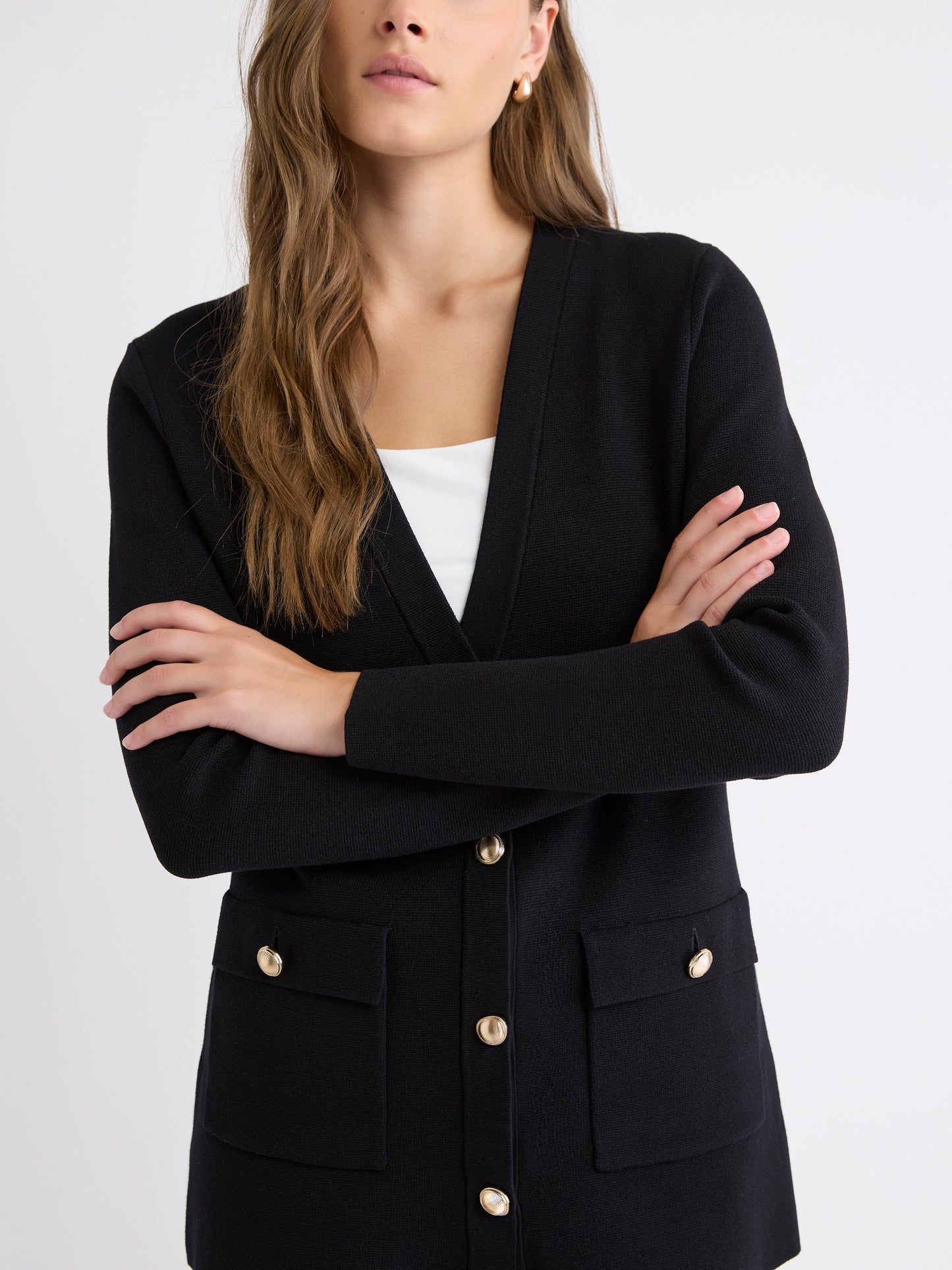 Long-Sleeve Long Cardigan