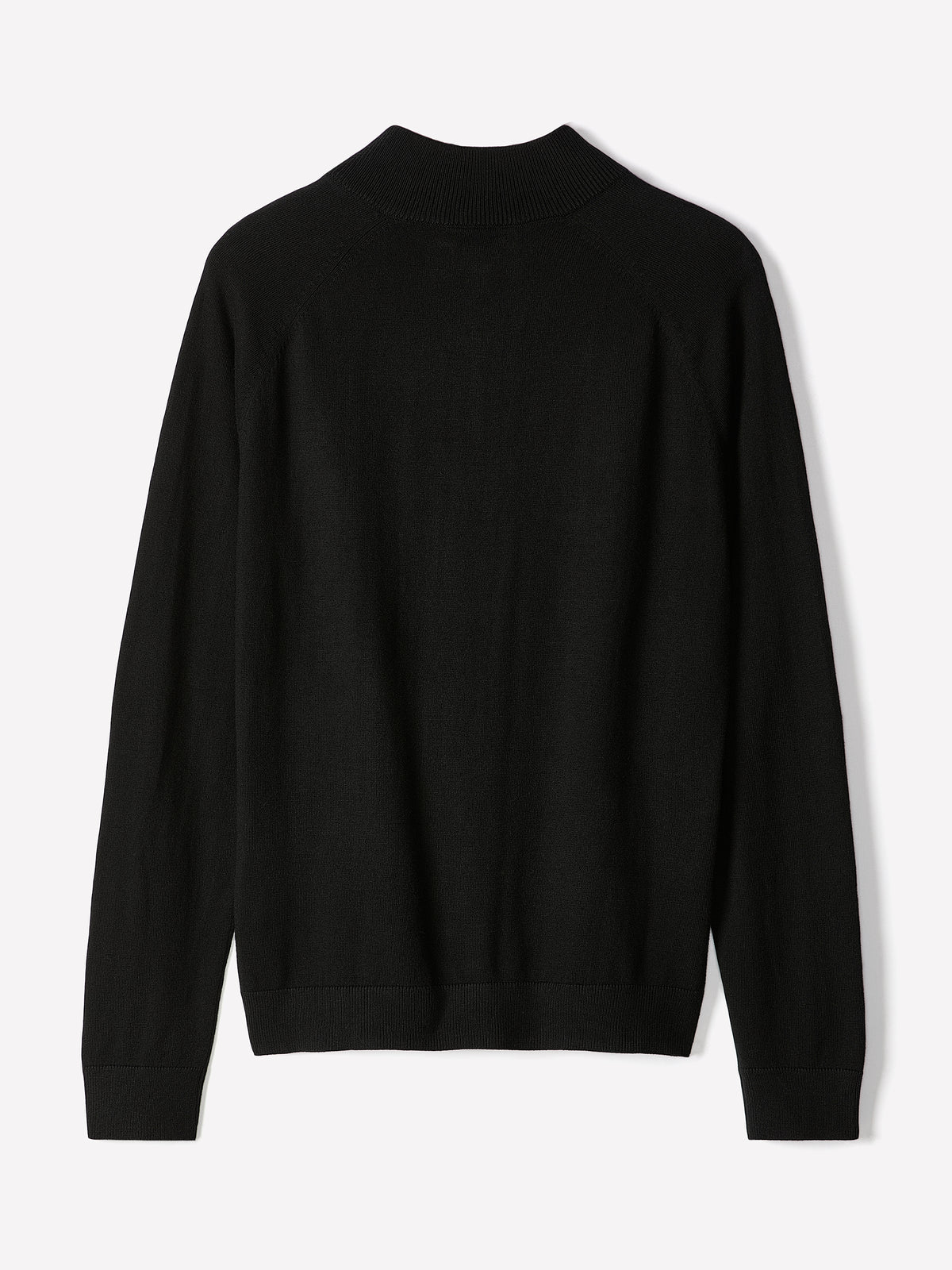Long-Sleeve Half-Zip Mock-Neck Sweater