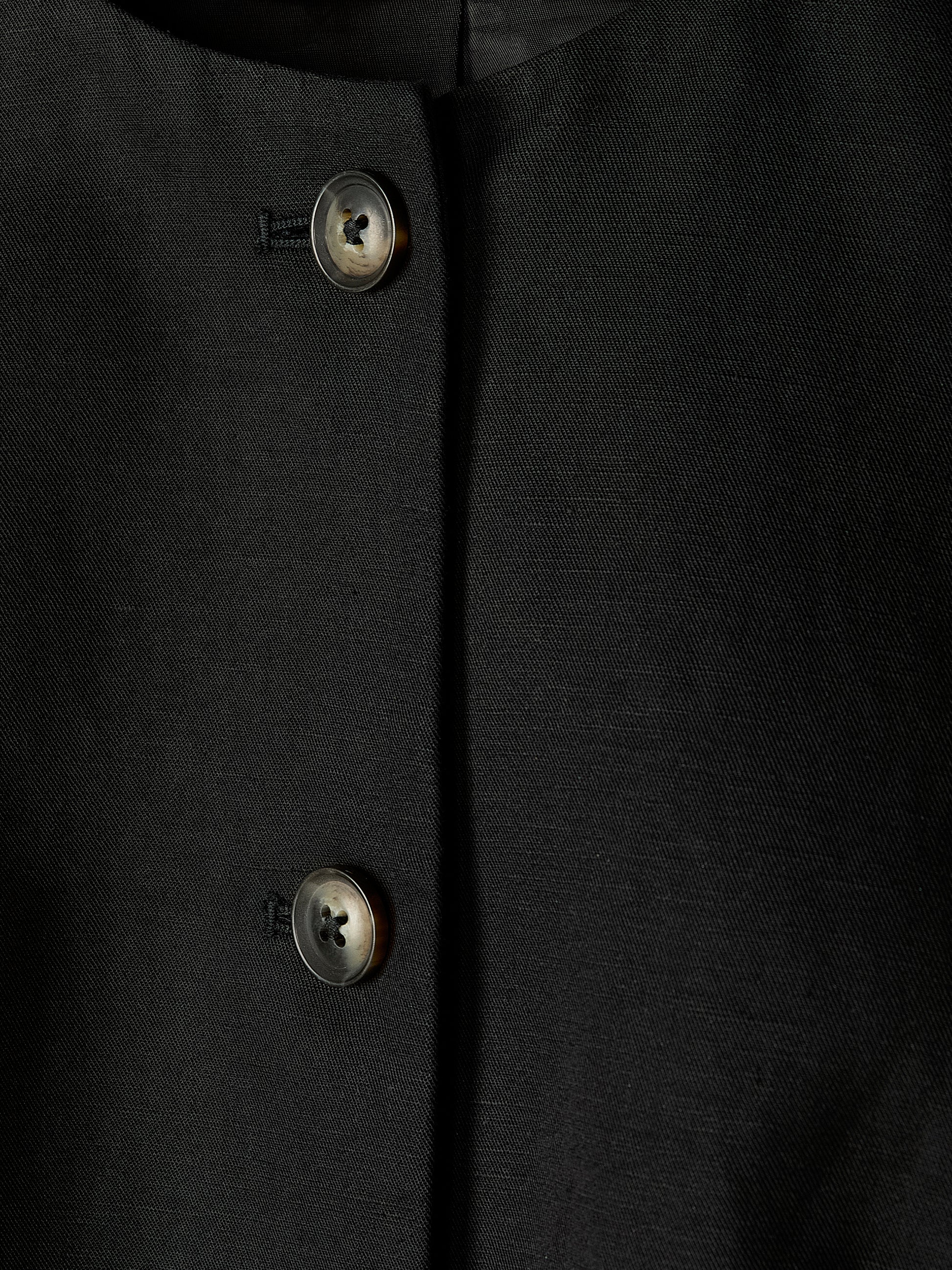 Woven Linen Viscose Sleeveless Waistcoat