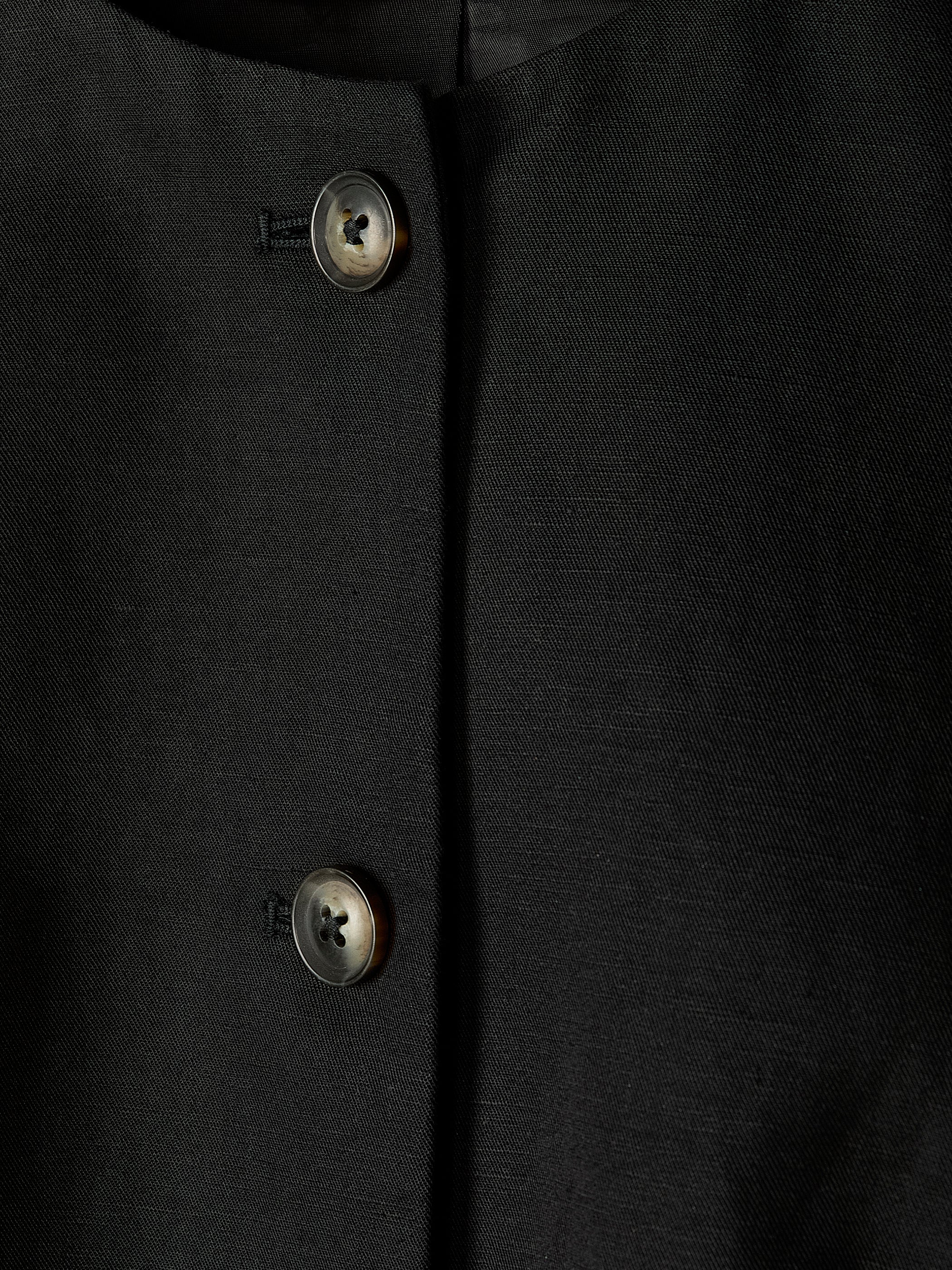 Woven Linen Viscose Sleeveless Waistcoat