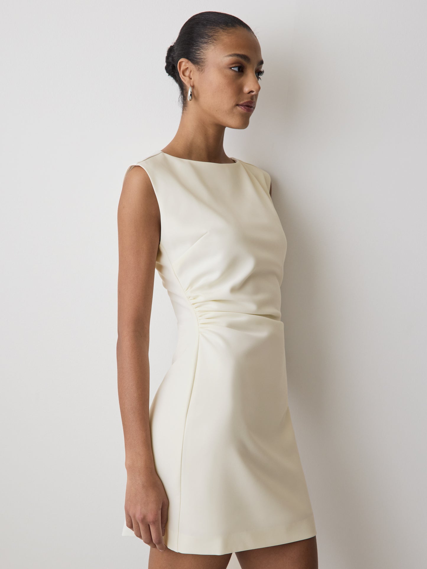 Sleeveless Crew-Neck Mini Dress