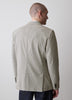 Houndstooth Linen-Blend Blazer