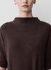 3/4-Sleeve Mock-Neck Belted Midi Dress