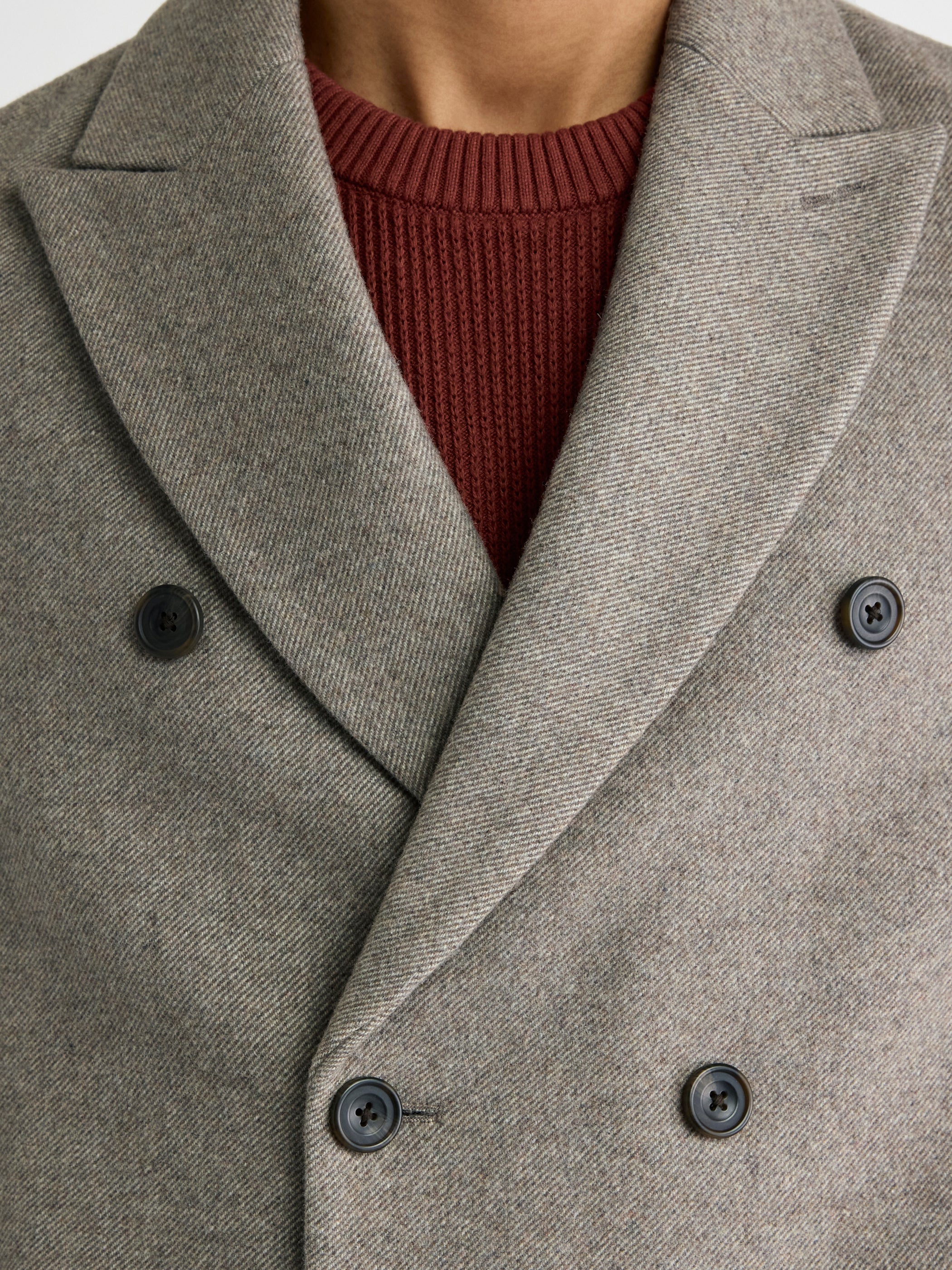 Short Double-Breasted Wool Coat | RW&CO.
