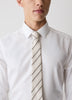 Striped Linen-Blend Skinny Tie