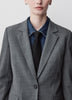 Relaxed-Fit Two-Button Twill Blazer