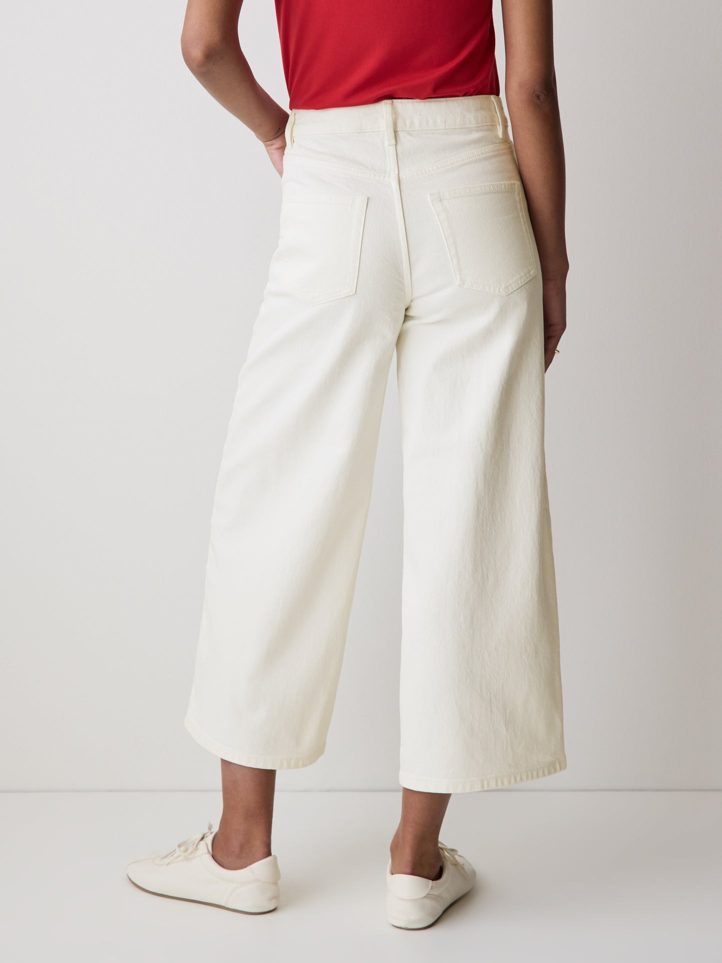 High-Rise Wide-Leg Cropped Jeans
