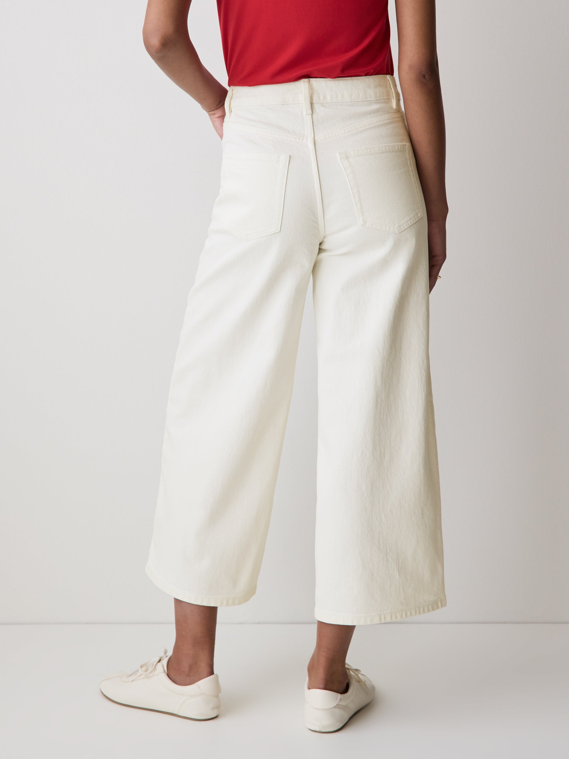 High-Rise Wide-Leg Cropped Jeans