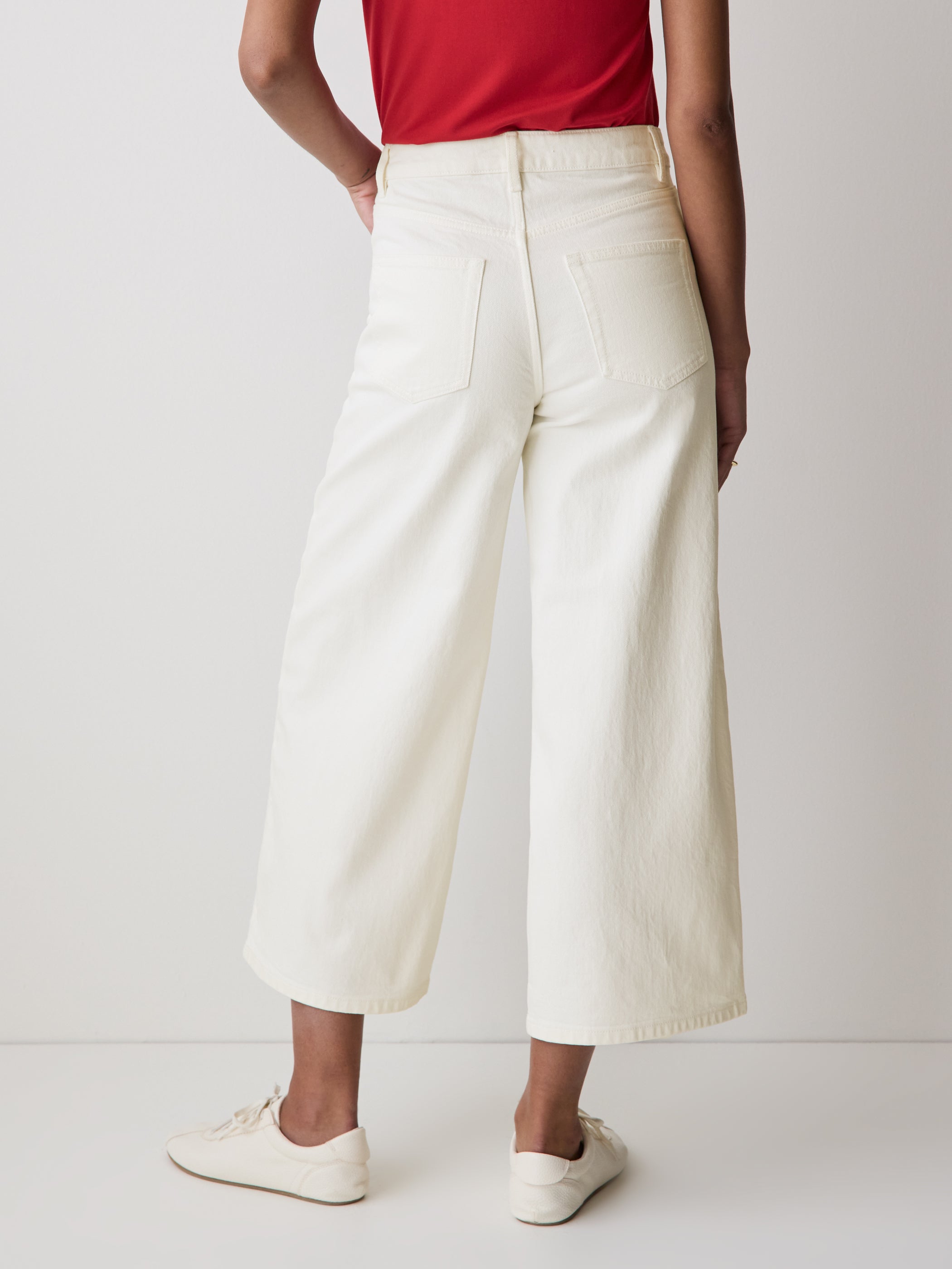 High-Rise Wide-Leg Cropped Jeans