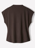 Extended-Sleeve Crew-Neck Draped Top