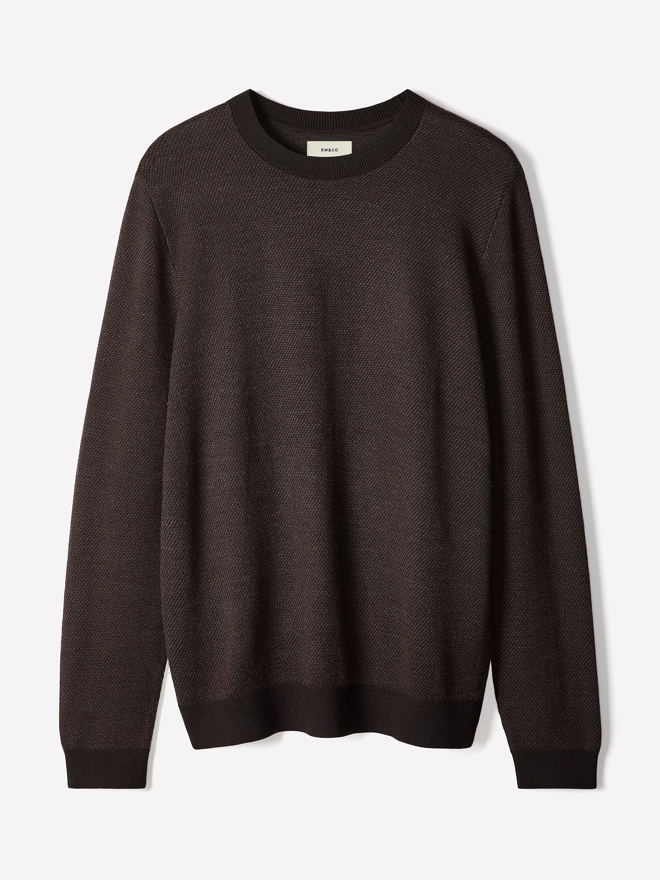 Mens Merino Wool Crewneck Sweater