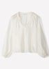 Woven Lyocell Voile Puff Sleeve Blouse
