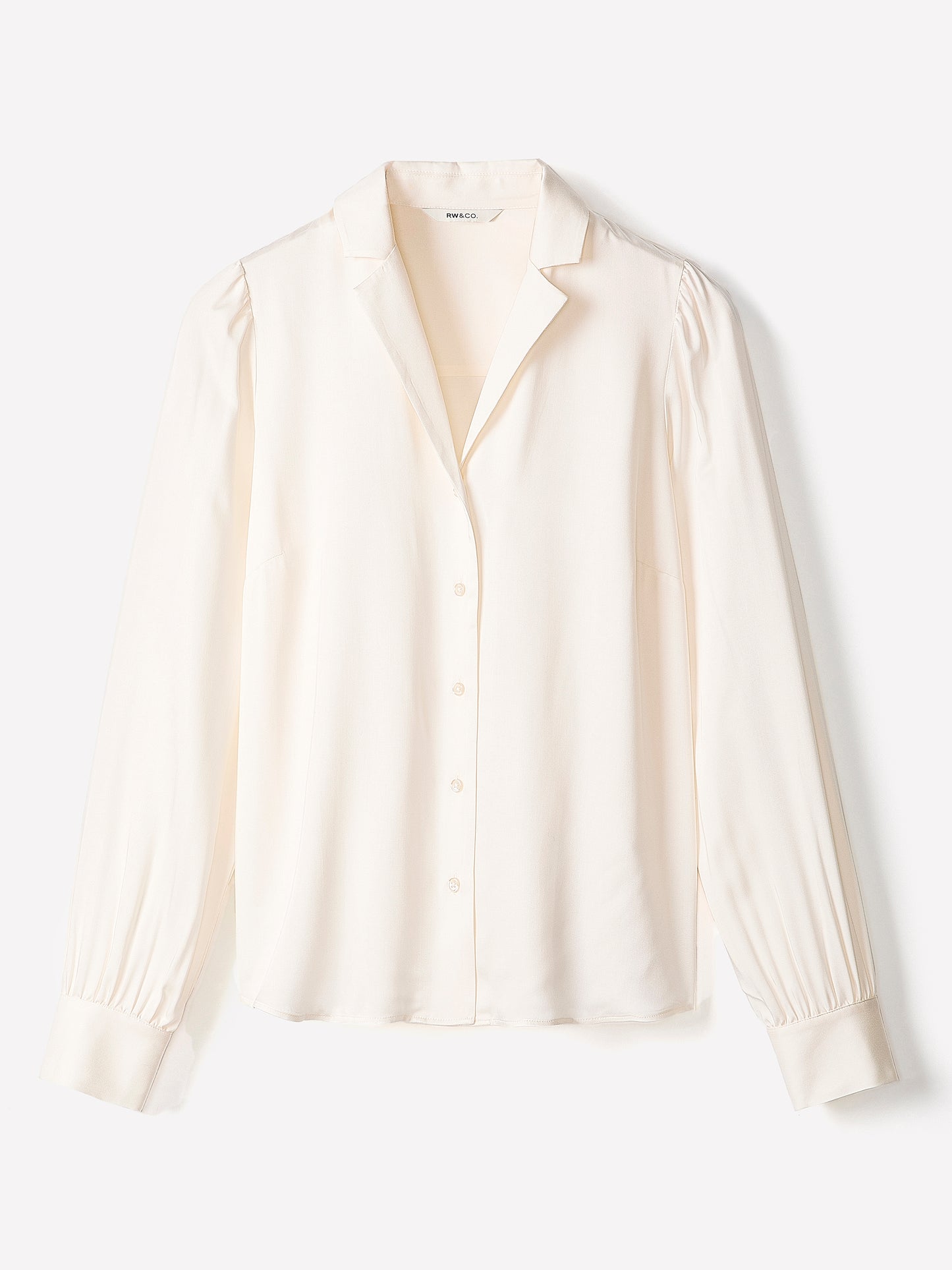 Blouse Fluide Boutonnée à Manches Longues