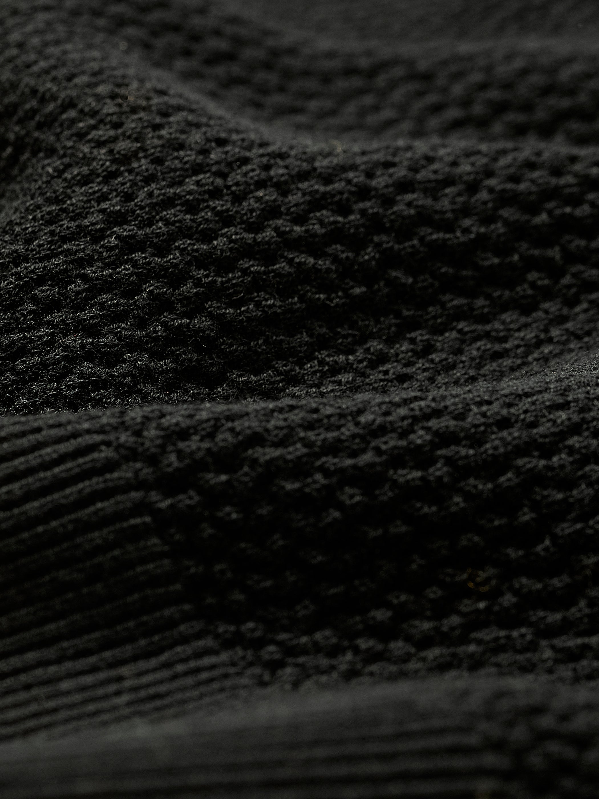 Textured Short-Sleeve Polo Sweater