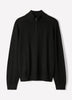 Merino-Wool Half-Zip Mock-Neck Sweater