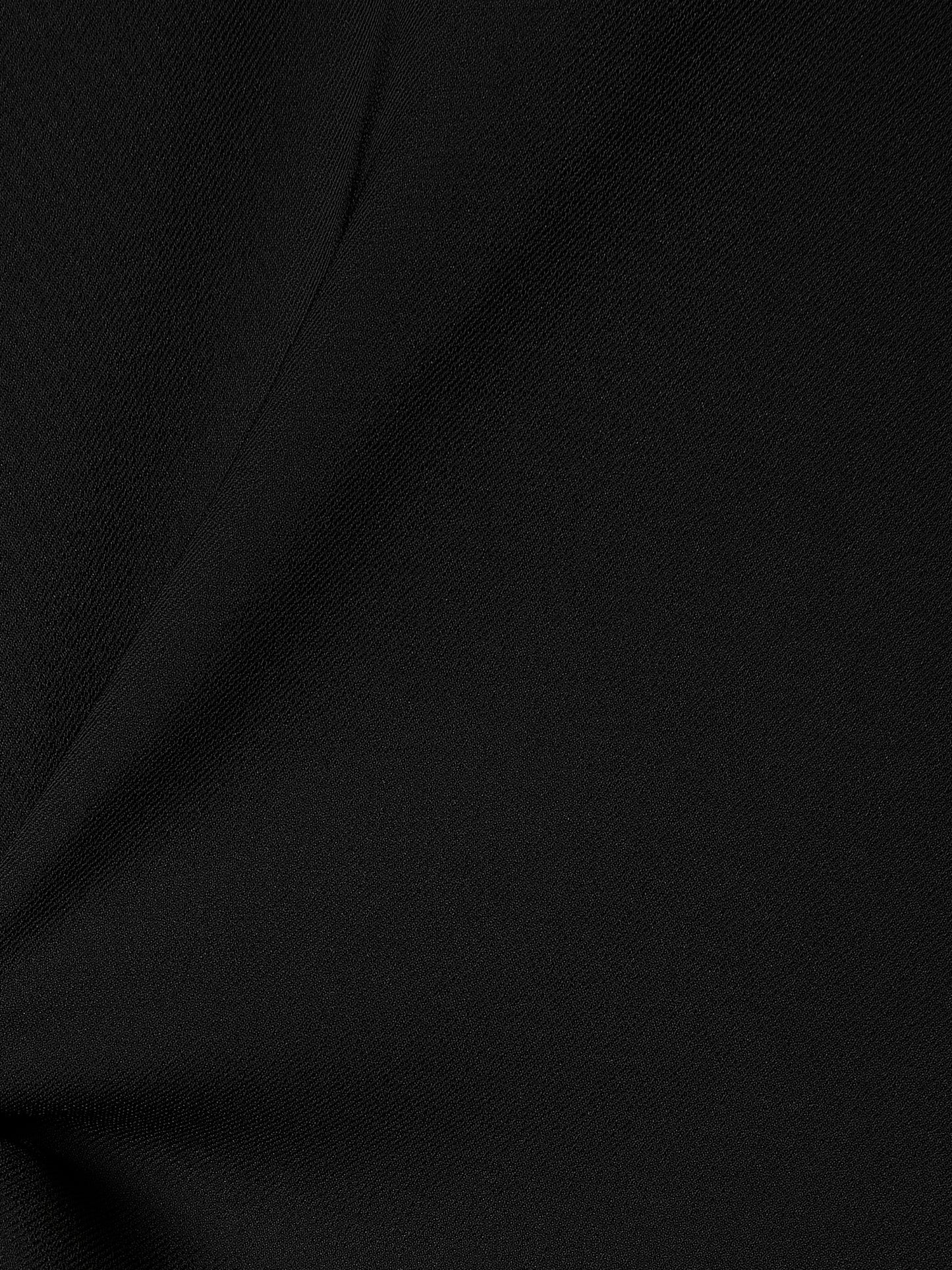 Extended-Sleeve V-Neck Twill Midi Dress