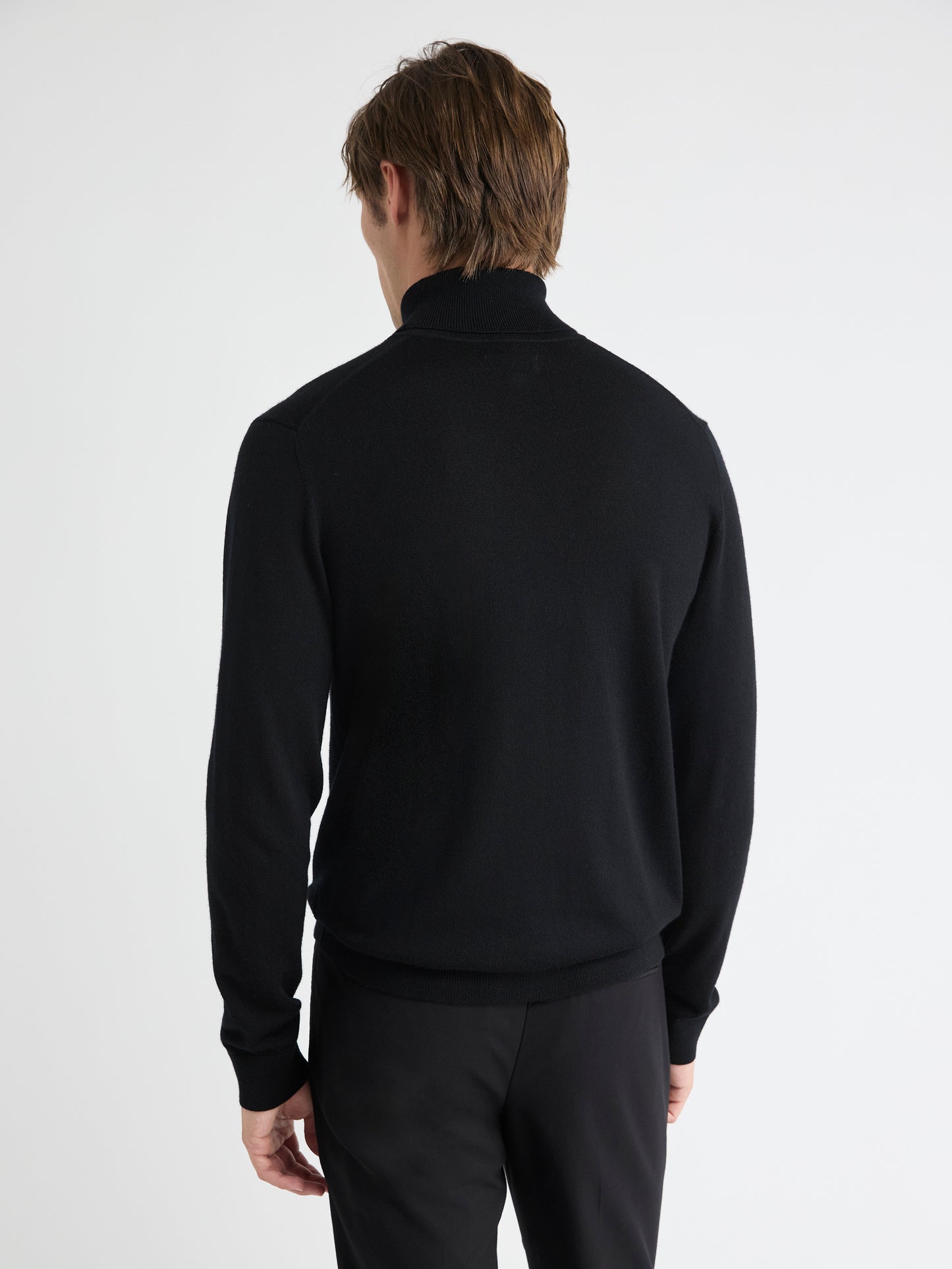 Pull à Col Roulé en Laine Mérinos