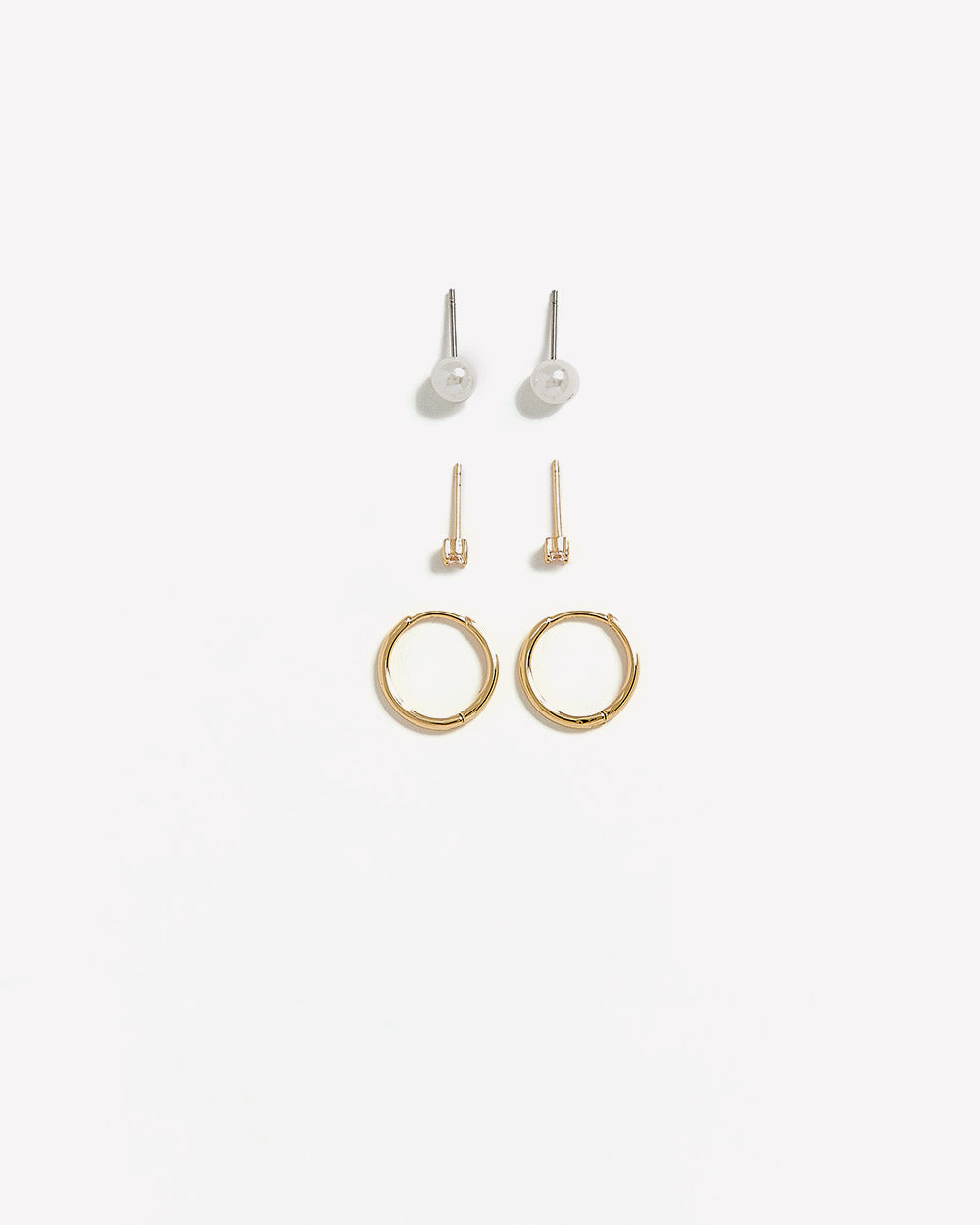 Boucles d'Oreilles Essentielles - 3 Paires