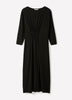 Knit Midi Dress 3/4 Sleeve Cowl Neck