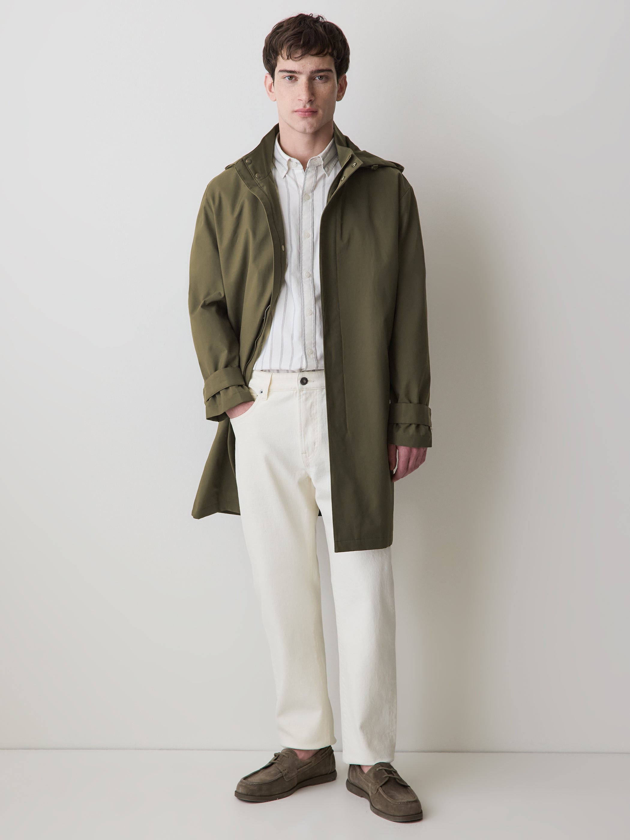 Raincoat with Removable Hood