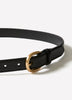 Leather Belt with Contrast Stitches