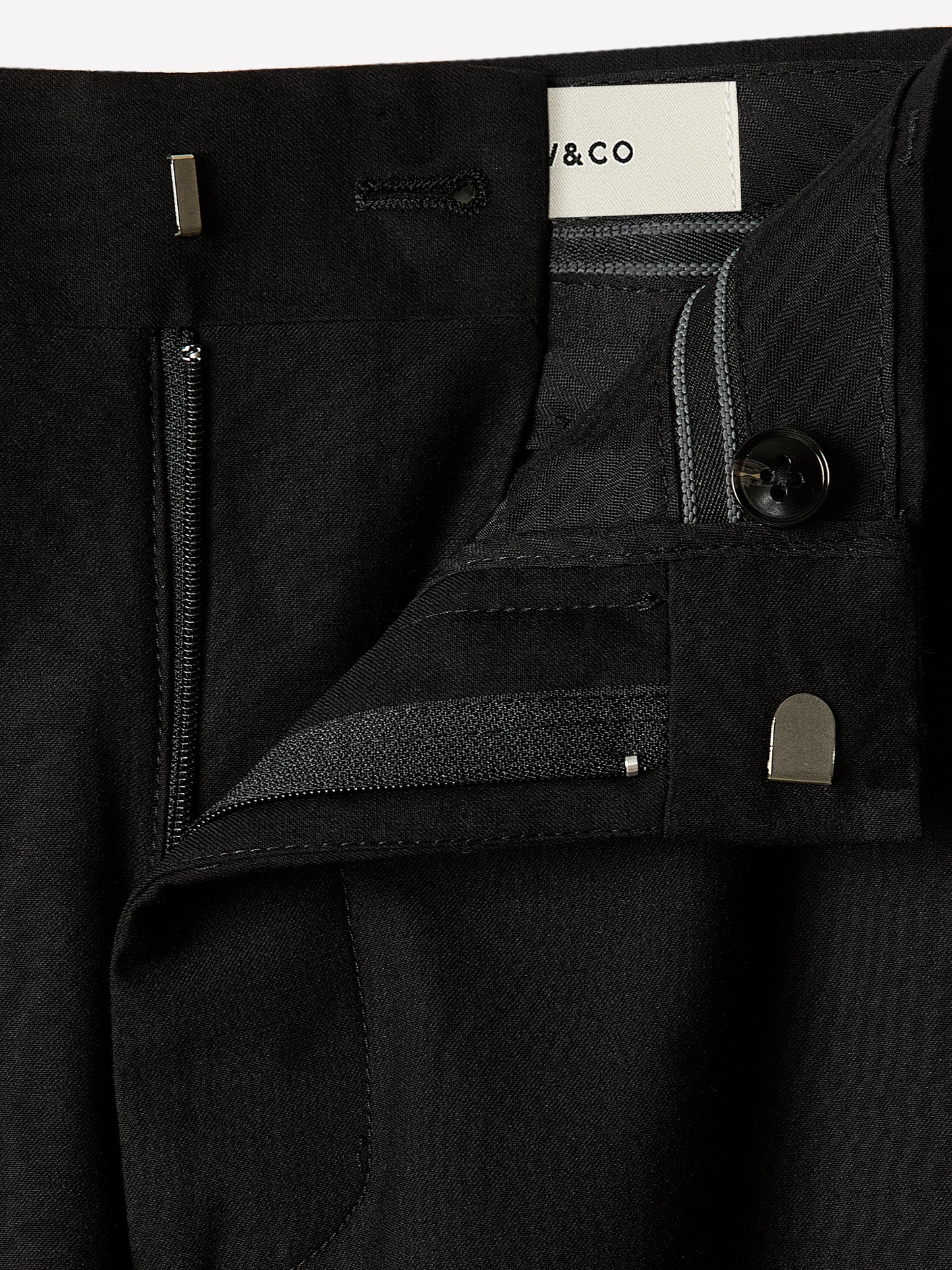 Straight Fit Wool Blend Pant