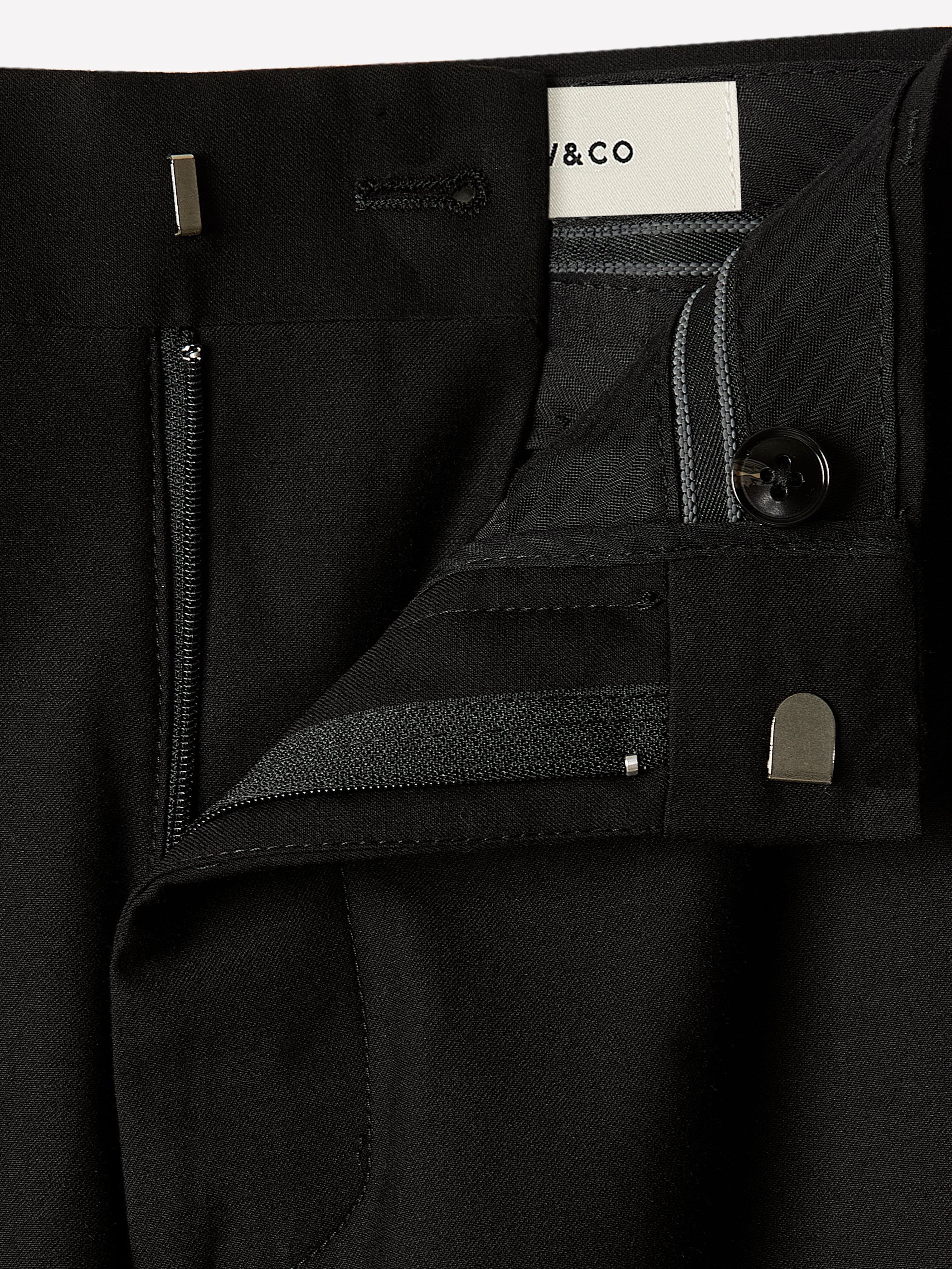 Straight Fit Wool Blend Pant