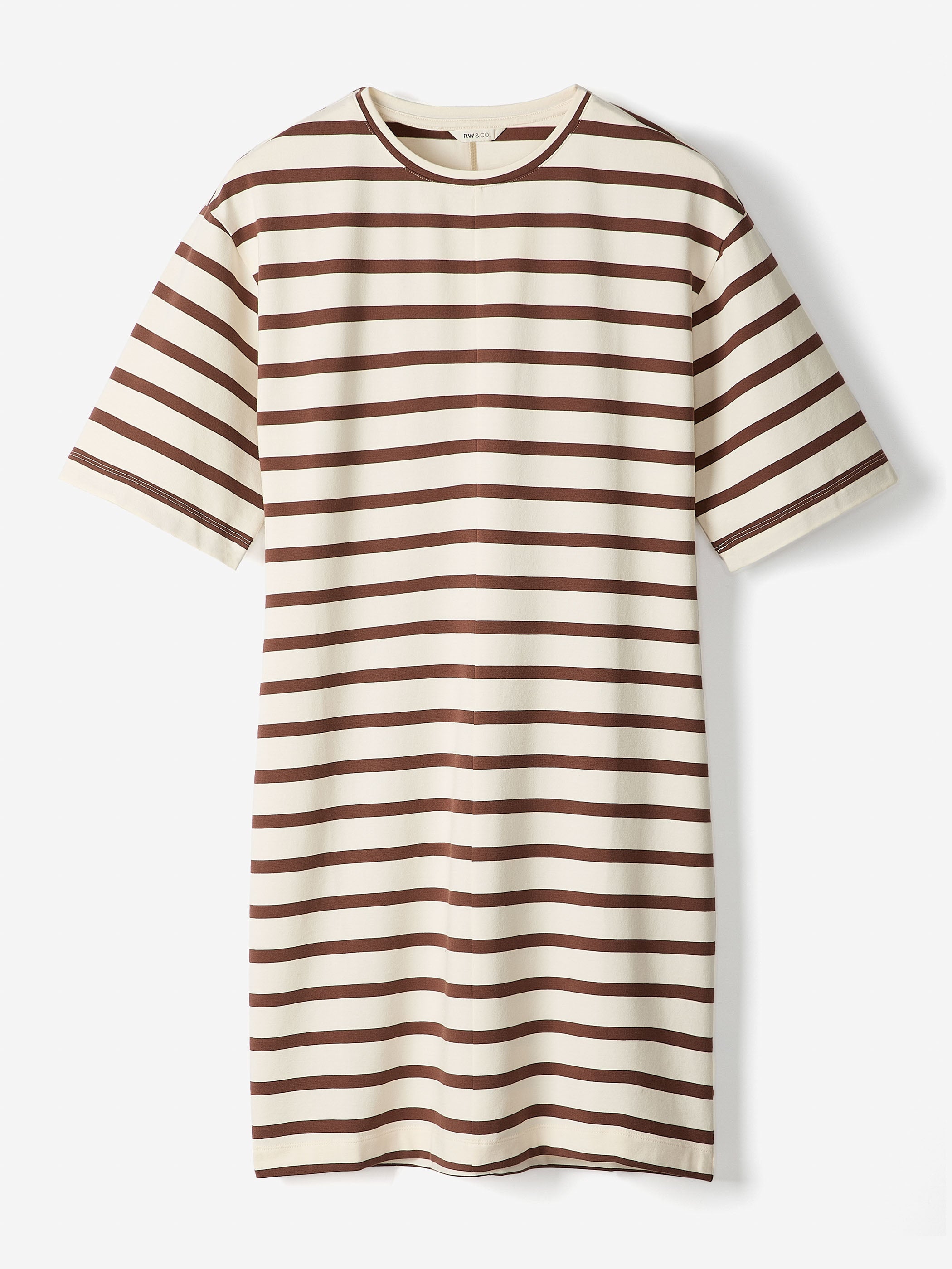 Robe Courte à Manches Courtes et Col Rond