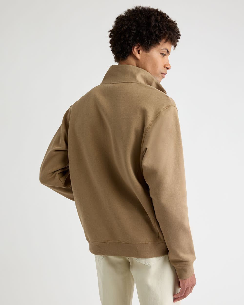 Long-Sleeve Quarter-Zip Mock-Neck Sweater