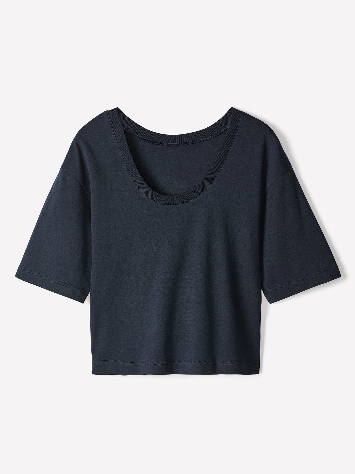 Regular Fit Cotton Scoop Neck Tee