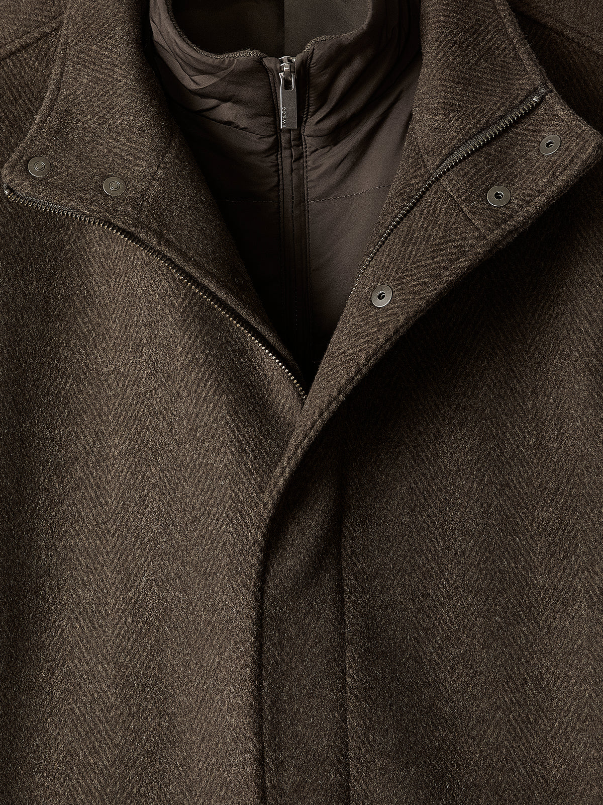 Wool Blend Funnel Topcoat