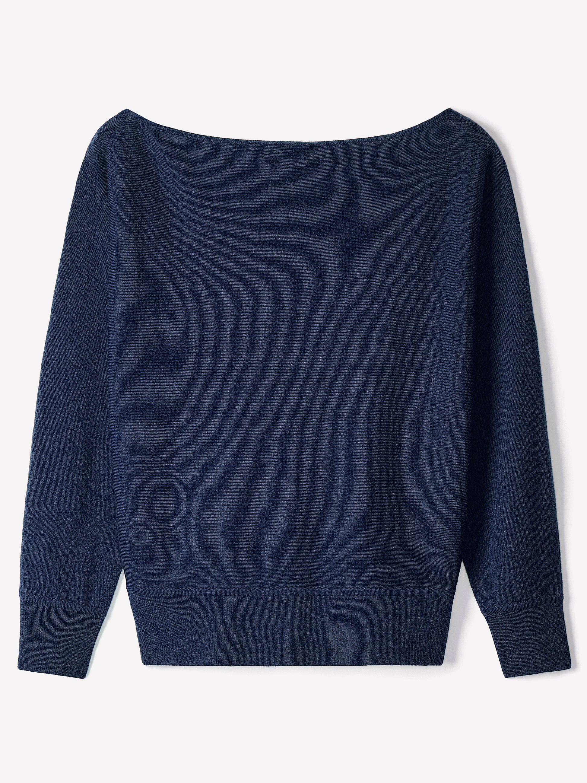 Off Shoulder Knit Sweater 100% Merino Wool